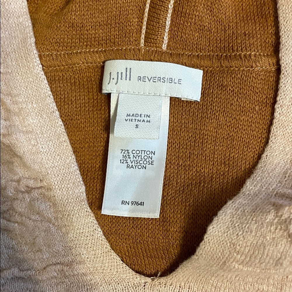 J. Jill Camel Hooded Sweater - Picture 3 of 6